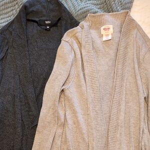Two Mossimo Open-Front Cardigan Sweaters